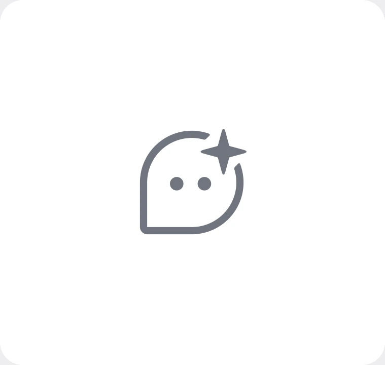 The new Agent icon: a chat bubble with two dots for eyes and a sparkle.
