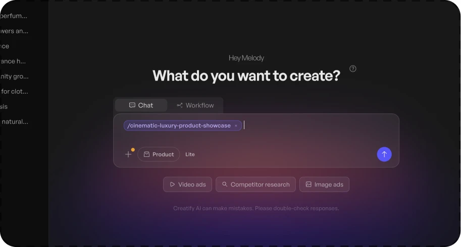 Agent V1: typing / in the prompt box to pick a Skill.